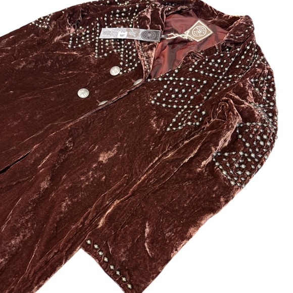 Double D Ranch highly embellished velvet Santa Clara Pueblo duster/dress RARE - Picture 7 of 10